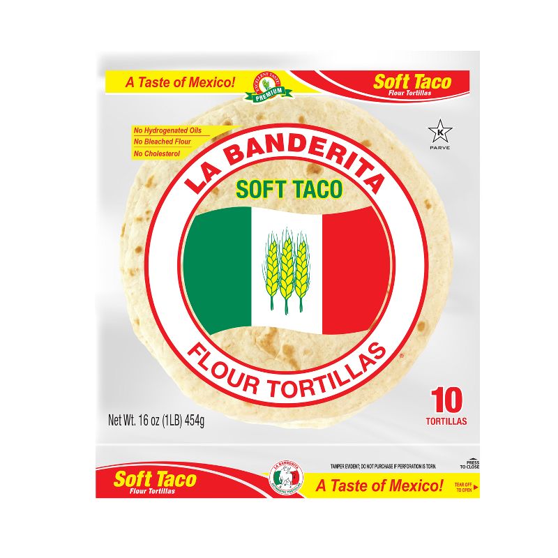 La Banderita Taco Size Flour Tortillas - 16oz/10ct, 1 of 6