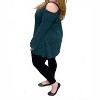 Women's Cold Shoulder Detail Top With Ruffle Sleeves - P & ROSE 1X - 2 of 4