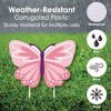 Big Dot of Happiness 1st Birthday Beautiful Butterfly - Yard Sign and Outdoor Lawn Decorations - Floral First Birthday Party Yard Signs - Set of 8 - 3 of 4