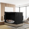 VEVOR Bed Tent, Pongee Fabric, 3 Doors Breathable Tent with 0.37 in Fiber Poles on Bed Privacy, Full Size 70% Blackout Sleeping Bed Canopy, Black - 2 of 4