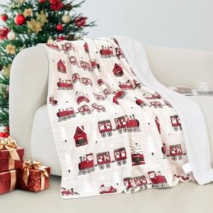 Comfort Ultra-Plush Flannel Blanket Christmas Plaid Christmas Tree. - 1 of 4