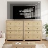Rattan Front Tall Dresser with Multiple Drawers - Boho Chic Storage Cabinet, Scratch-Resistant MDF, Space-Saving Design, Easy Assembly - 4 of 4