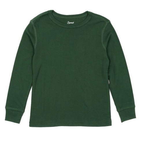 Leveret Kids Long Sleeve Cotton T-shirt Uniform Green 14 Year : Target