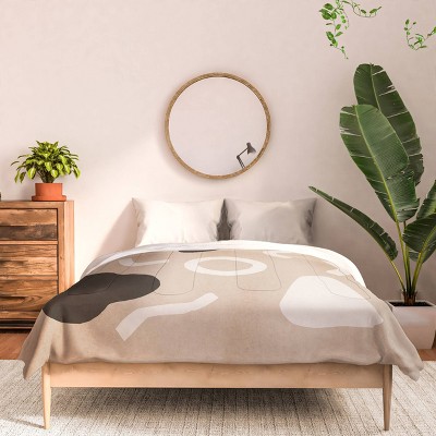 Deny Designs 3pc Full/Queen Cortney Herron Abstract Confetti Comforter and Pillow Sham Set Cream: Contemporary Lightweight Bedding — фото 3
