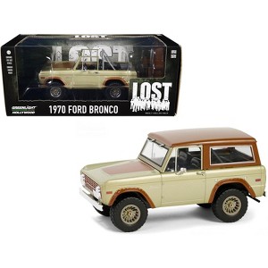 1970 Ford Bronco Gold Metallic with Brown Hood and Top  "Lost" (2004-2010) TV Series 1/24 Die Cast Model Car by Greenlight - 1 of 3