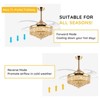 Ludomide Modern Crystal Ceiling Fan Light Fandelier LED Dimmable Retractable Fan Chandelier with Remote for Bedroom Living Room - 3 of 4