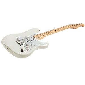Monoprice Indio Cali Classic Electric Guitar - White, With Gig Bag - 1 of 4