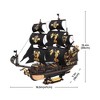ROBOTIME 3D Puzzles, Wooden Puzzle with Pirate Ship Theme, Building Toys for Kids Adults, Black, 18.5"*7.1"*15.4" - 4 of 4