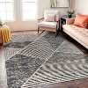 World Rug Gallery Contemporary Distressed Geometric Indoor Area Rug - 2 of 4