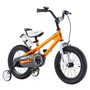 RoyalBaby Freestyle Children Kids Bicycle w/Handbrake, Coasterbrake, Training Wheels, and Water Bottle, for Boys and Girls Ages 3 to 4 - 1 of 4