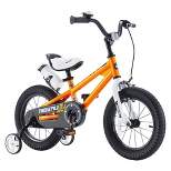 RoyalBaby Freestyle Children Kids Bicycle w/Handbrake, Coasterbrake, Training Wheels, and Water Bottle, for Boys and Girls Ages 3 to 4
