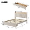 Full Size Bed Frame with Drawer, Upholstered Platform Bed Frame - 2 of 4