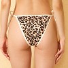 Women's Leopard Print Contrast Binding and Textured Low-Rise High Leg Extra Cheeky Side-Tie Bikini Bottom - Wild Fable™ Black/Brown - 2 of 4