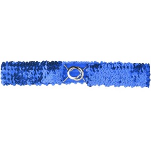 Allegra K Women's Stretchy Skinny Shinny Sequins Decor Elastic Dresses Waist Belts 64cm/25.19" One Piece - 1 of 4