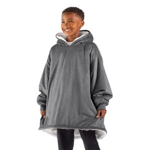 The Bare Homey - Kids Wearable Blanket - Fleece Side Pockets - 1 of 4