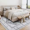 Washable Vintage Rug Non Slip Low Pile Rug Soft Throw Floor Cover Foldable Indoor Carpet for Living Room Bedroom Playroom Nursery - 3 of 4