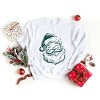 Santa Outline Green - Women's Graphic Sweatshirt - 2 of 4