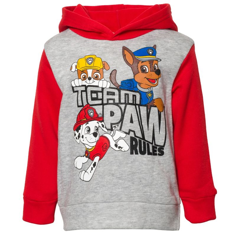 Paw Patrol Rubble Marshall Chase Fleece Pullover Hoodie and Pants Outfit Set Toddler, 5 of 8