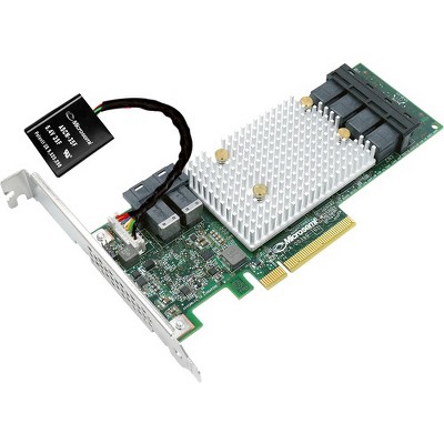 Microsemi SmartRAID 3154-8e Adapter with Integrated Flash Backup - 12Gb/s SAS - PCI Express 3.0 x8 - Plug-in Card - RAID Supported