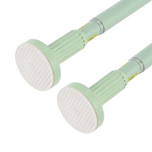 Unique Bargains Carbon Steel No Drilling Adjustable Tension Shower Curtain Rod 2 Pcs - 1 of 4