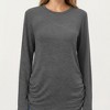 Anna-Kaci Women's Long Sleeve Crew Neck Top with Relaxed Fit and Soft Knit Fabric - 2 of 4