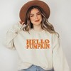 Simply Sage Market Women's Graphic Sweatshirt Hello Pumpkin Flowers - 2 of 4