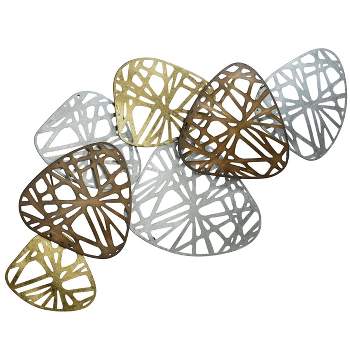 Contemporary Painted and Gloss Coated Metal Wall Sculpture Silver - StyleCraft