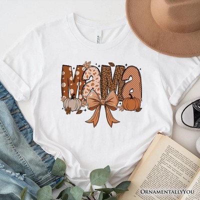 Mama Coquette Autumn T-Shirt, Cozy Fall Pumpkins for Mothers| OrnamentallyYou