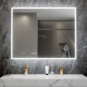 36 in. x 32 in.Built-in or wall-mounted Defogging and Dimming Mirror Cabinet Adjustable Shelf with Outlet and USB - 1 of 4