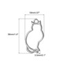 Unique Bargains Alloy Necklace Resin Casting Cat Shaped Pendant Frames 1.4" 20 Pcs - 2 of 4