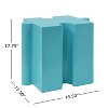 Christopher Knight Home Ava Modern Patio Lightweight Concrete Modular Puzzle Side Table with Concave Edge Design - 3 of 4