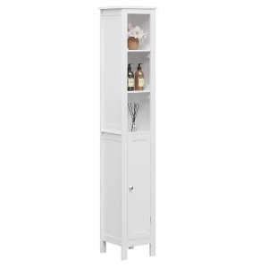 MaseiKar 66.92" Tall Slim Bathroom Storage Cabinet – Adjustable Shelves, Anti-Tip Design, Versatile for Kitchen & Living Room - 1 of 4