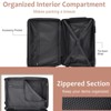 FONTOI Carry On Luggage Sets 3 Piece with Double Spinner, 20/24/28 Inch Expandable Travel luggage Set, Black Brown, 11.6"*29.5"*18.5" - 4 of 4