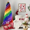 ChicFurnit Artificial Trees 6FT Christmas Tree Stands Rainbow Spiral Christmas Tree Holiday Decor Tree for Home Party, Multicolored, 35"*32"*72" - 4 of 4