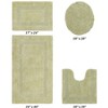 Lux Premium 100% Cotton Tufted Solid Reversible 4 Piece Bath Rug Set – Ultra-Soft, Water-Absorbent, Durable, Machine Washable Bathroom Rug - 2 of 4
