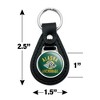 University of Alaska Anchorage Seawolves Logo Black Leather Keychain - 2 of 4