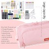Fmeida Big Capacity Pencil Case High Large Storage Pouch Marker Pen Case Travel Simple Stationery Bag School College Office Organizer - 3 of 4