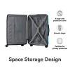 FURNIinspire Bag And Luggage Sets 3 Piece Textured Travel Luggage, Hard Suitcase Set with Wheels, Scratch-Resistant, Peacock Blue, 21.65"*13.19"*31.1" - 2 of 4