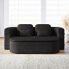 GDFStudio Augustine Modern Chenille and Foam Upholstered Full Size Foldable Sofa Bed with Blanket and 2 Pillows - 4 of 4