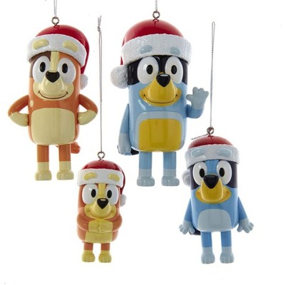 Kurt Alder Plastic Ornaments for Christmas Tree, Bluey and Family (Set of 4)