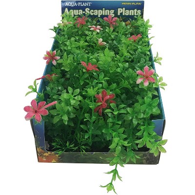 Penn-Plax Foregrounder Aqua-Scaping Bunch Plants Medium Green/Pink