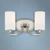 Minka Lavery Modern Wall Light Polished Nickel Hardwired 14" 2-Light Fixture Etched Opal Glass for Bathroom Vanity Living Room - 2 of 3