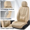 Coverado Car Seat Covers, Front and Rear Waterproof Faux Leather Auto Seat Protectors with Lumbar Support - 3 of 4