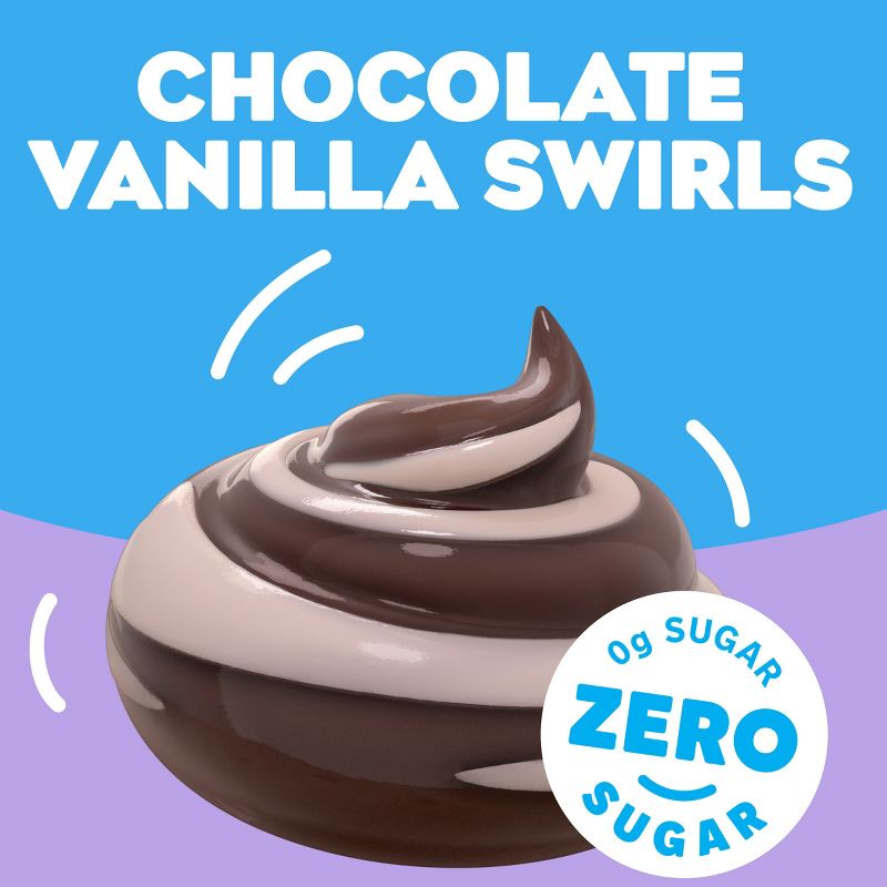 Jell-O Chocolate Vanilla Swirls Sugar Free Pudding Cups Snack - 14.5oz/4ct, 4 of 14
