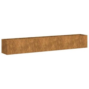 vidaXL Planter - Weathering Steel Plant Stand for Outdoor, Patio/Garden Decor, 110.2"x15.7"x15.7" Brown Rust Finish - 1 of 4