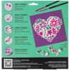 Vivid by Brea Reese: Acrylic Mini Paint-By-Number Kit, Flower Heart, 6 x 6" - 2 of 4