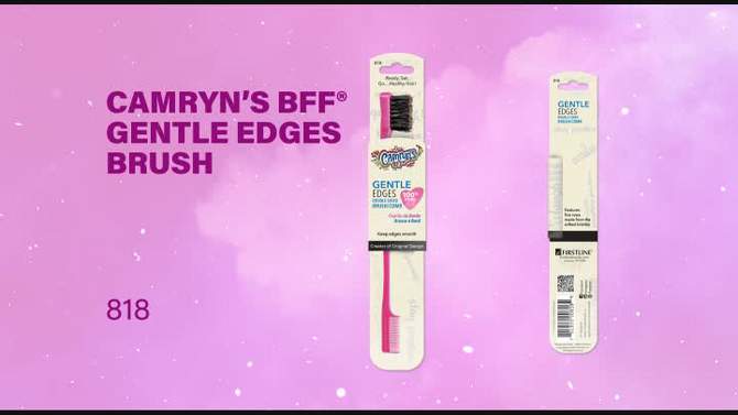 Camryn&#39;s BFF Gentle Edges Double-Sided Hair Brush/Comb - Hot Pink, 2 of 5, play video