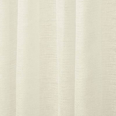 White Polyester Room-Darkening Tab Top Curtain Panels