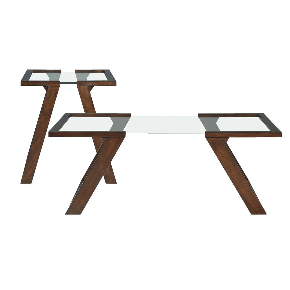 Photos - Storage Combination 2pc Kai Occasional Table Set with Coffee and End Table Espresso - Picket H