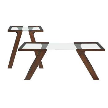 2pc Kai Occasional Table Set with Coffee and End Table Espresso - Picket House Furnishings